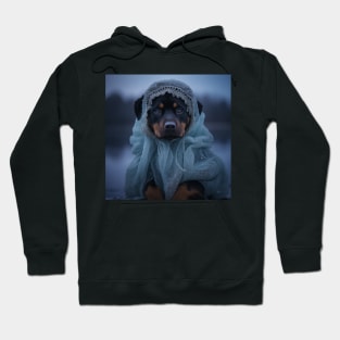 Rottweiler In Winter Hoodie